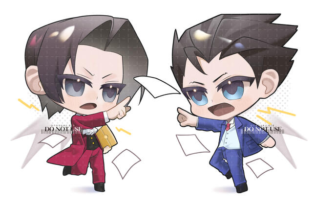 Chibi Edgeworth and wright