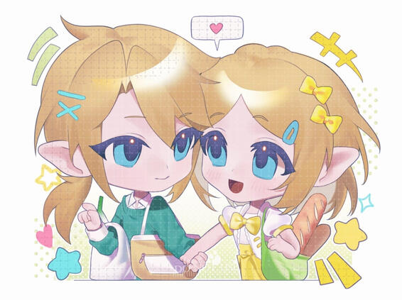 Chibi YCH (Link &amp; Zelda)